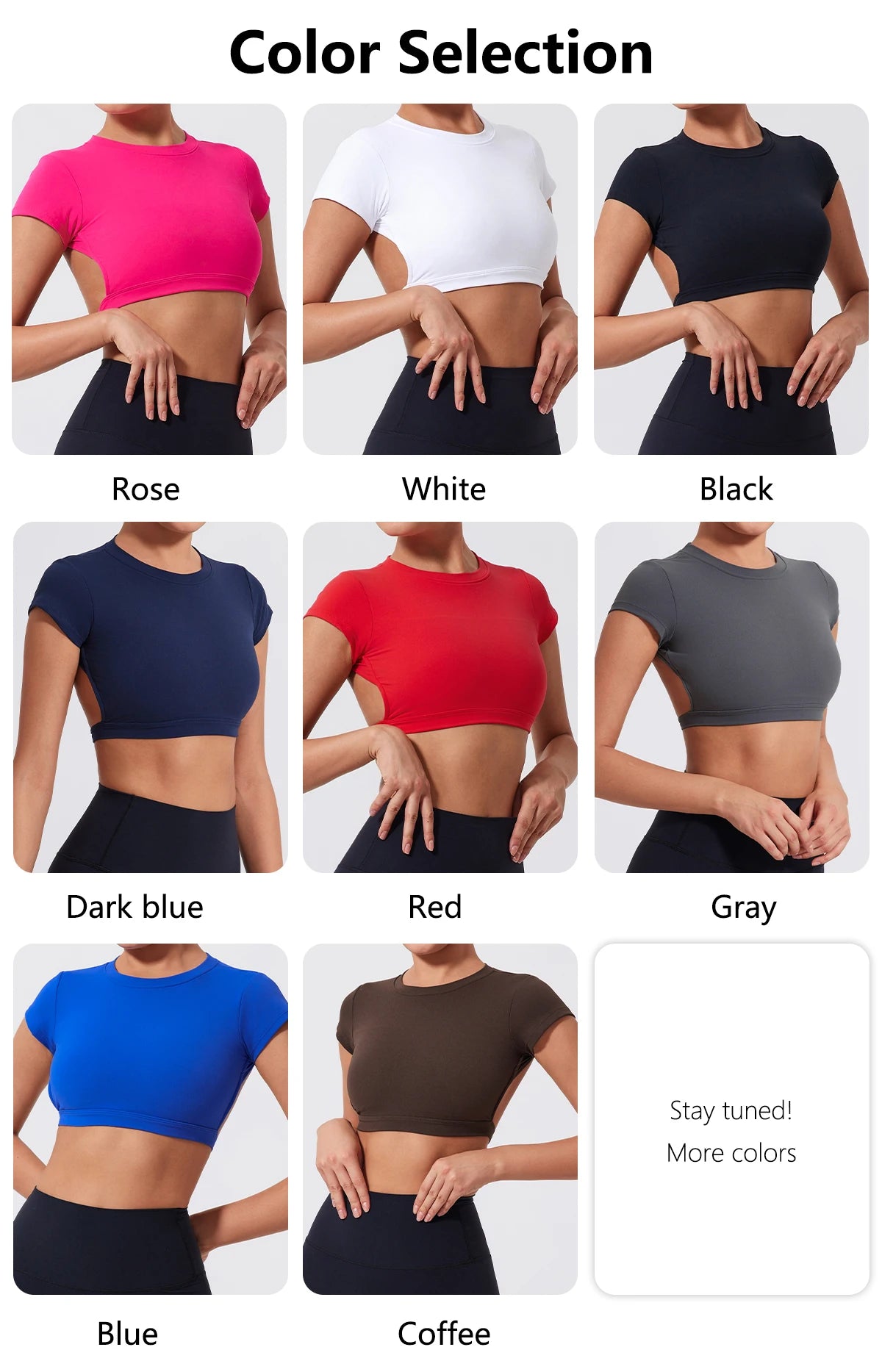 Ctenkevet Sports Short Top Women Fitness Yoga Wear Gym T-Shirt