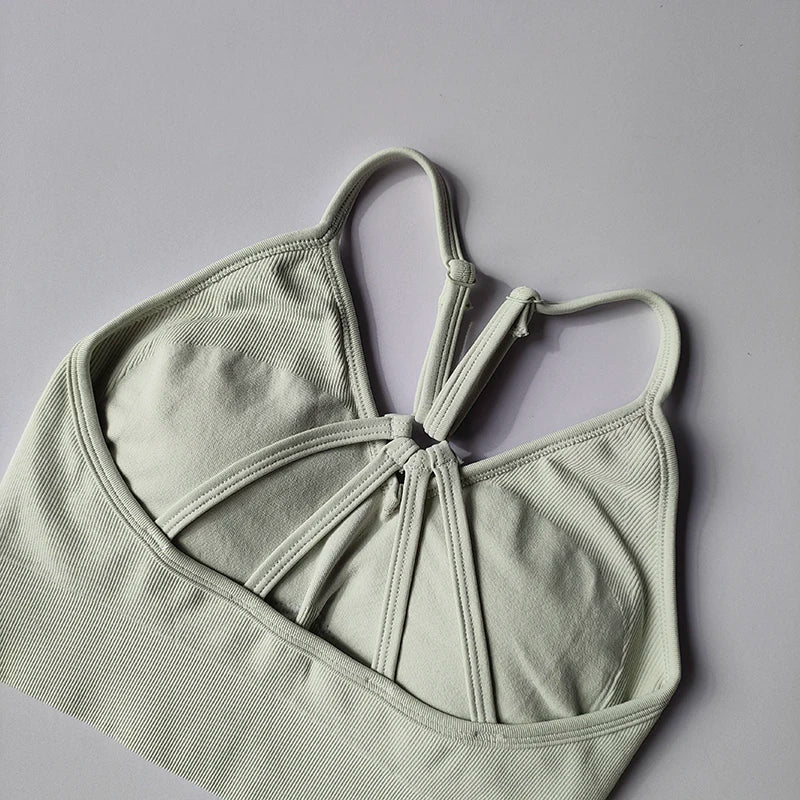 2PCS Women's Seamless Sports Bra Yoga Suit Quick-Dry Gym Wear Set