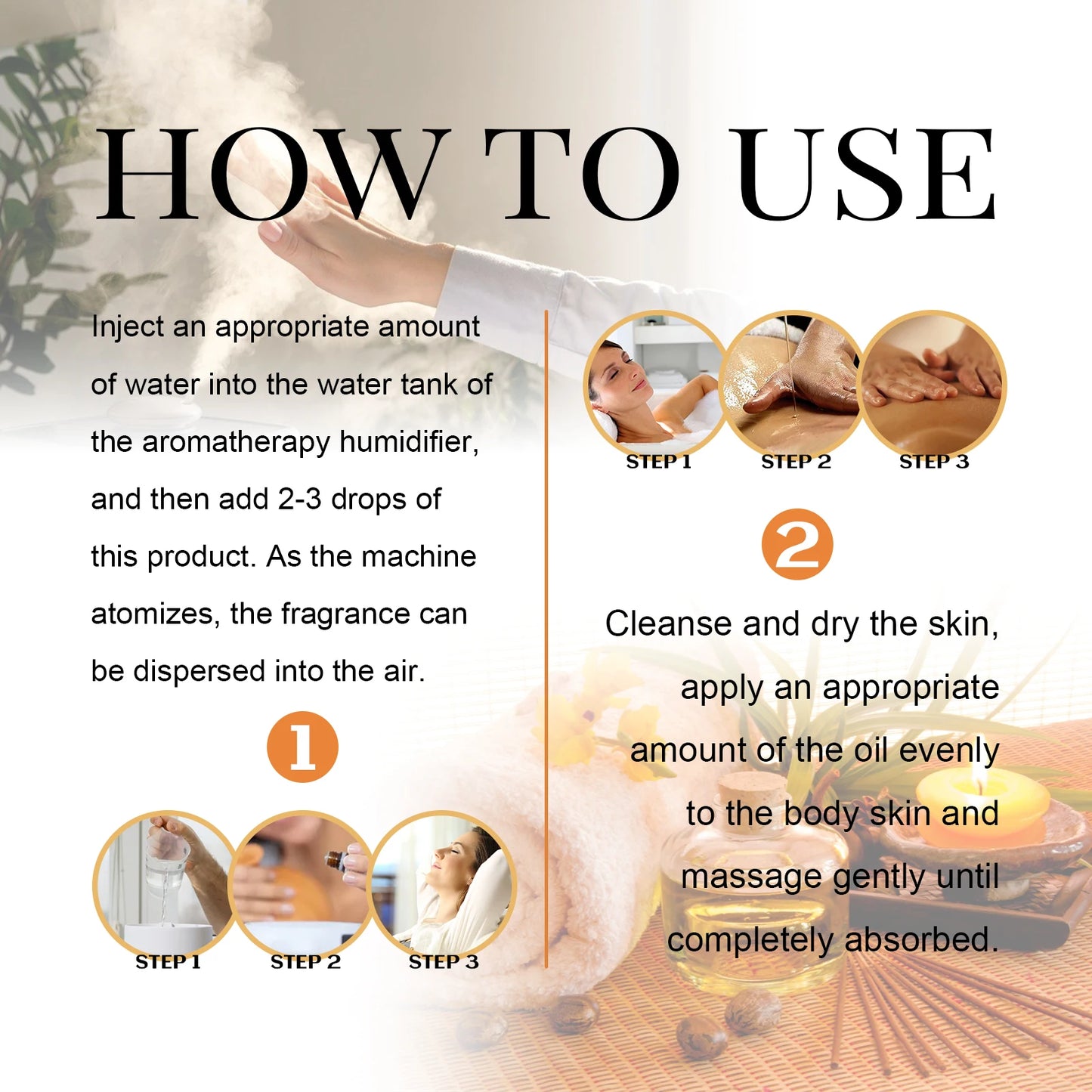Plant Essential Oil Gift Box Set Relaxing Long-Lasting Fragrance for Massage and Skincare