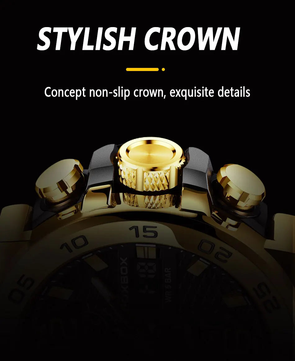 LIGE Fashion Military Watch For Men FOXBOX Luxury Quartz