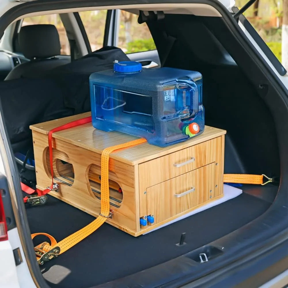 All-in-One Camp Kitchen Box 30 Second Set Up, Camping Table