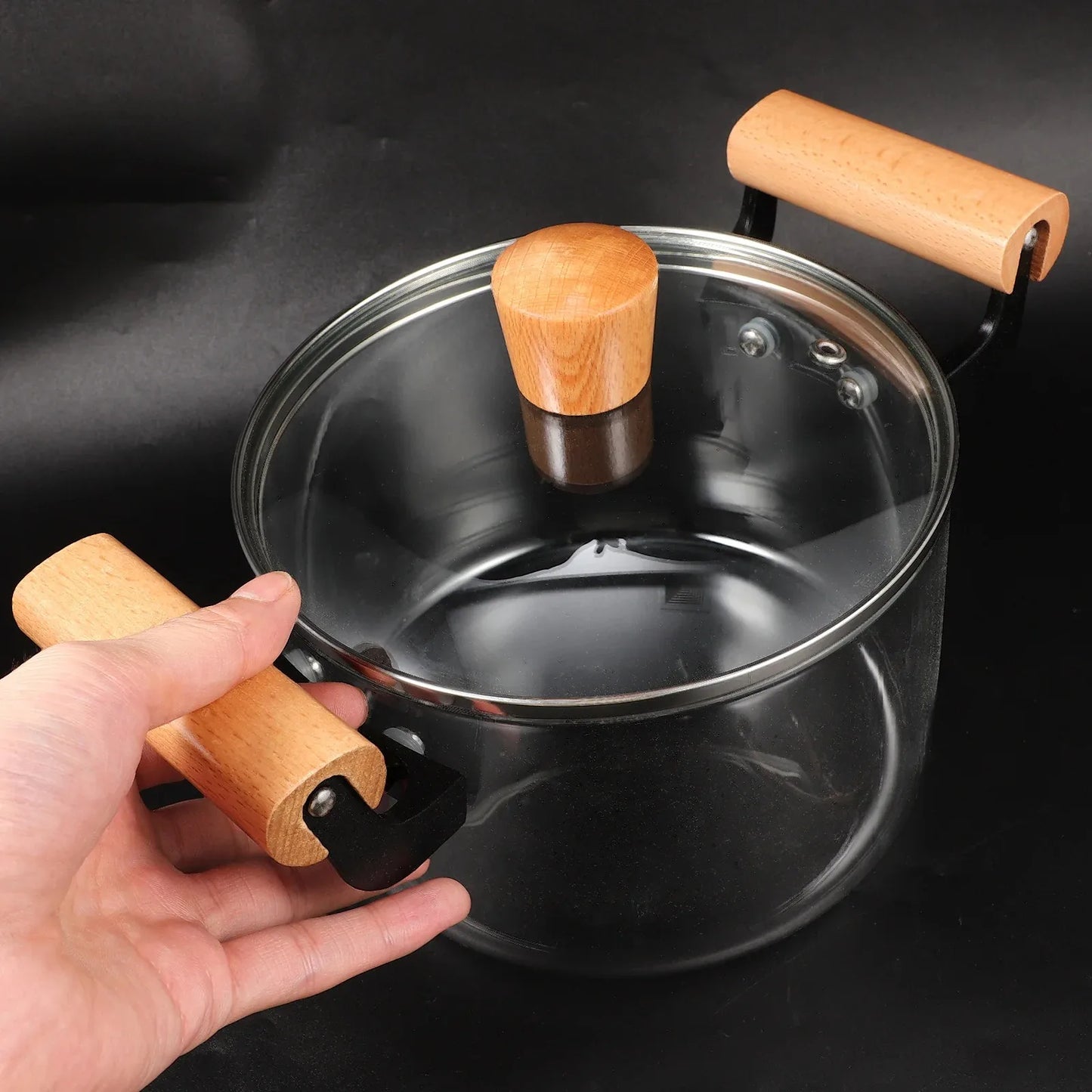 Soup Pot Nonstick Bakeware Sets Glass Stew Pot Lid Utensils