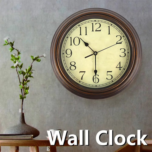 Wall Clock Large with Retro Design Classic Silent Clock Decor