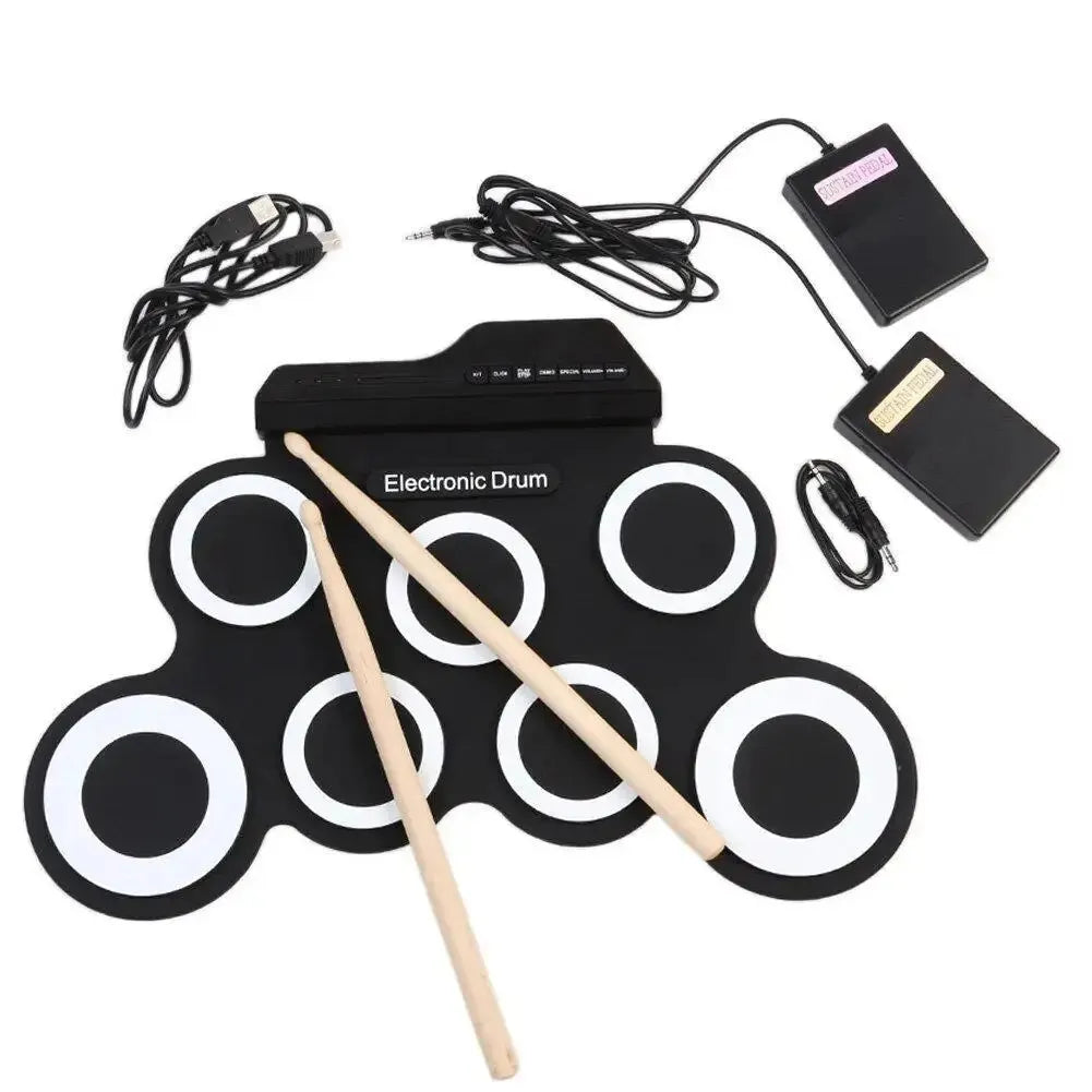New Folding Silicone USB Electronic Drum With Drumsticks