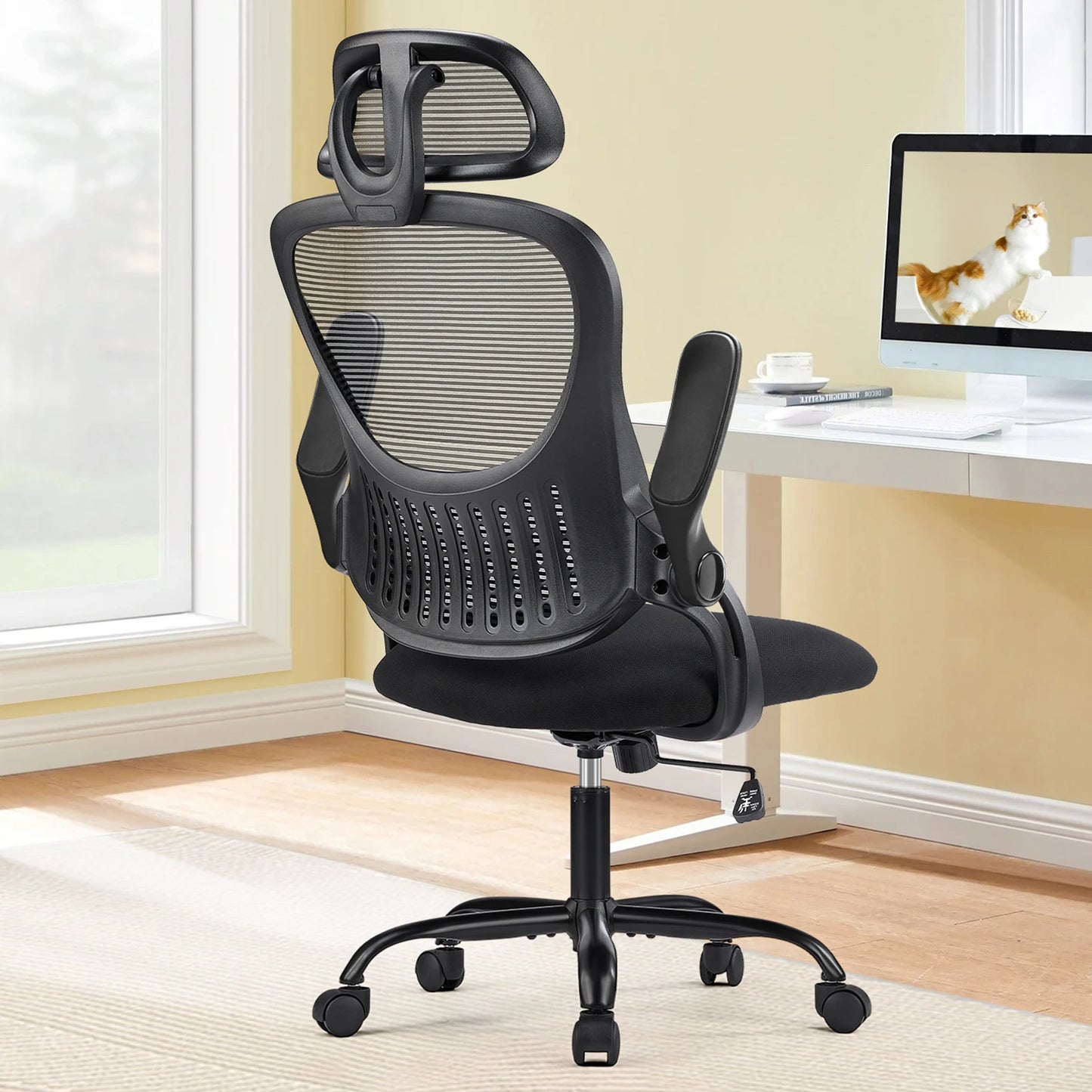 JHK Mesh Ergonomic Office Desk Chair Adjustable Headrests