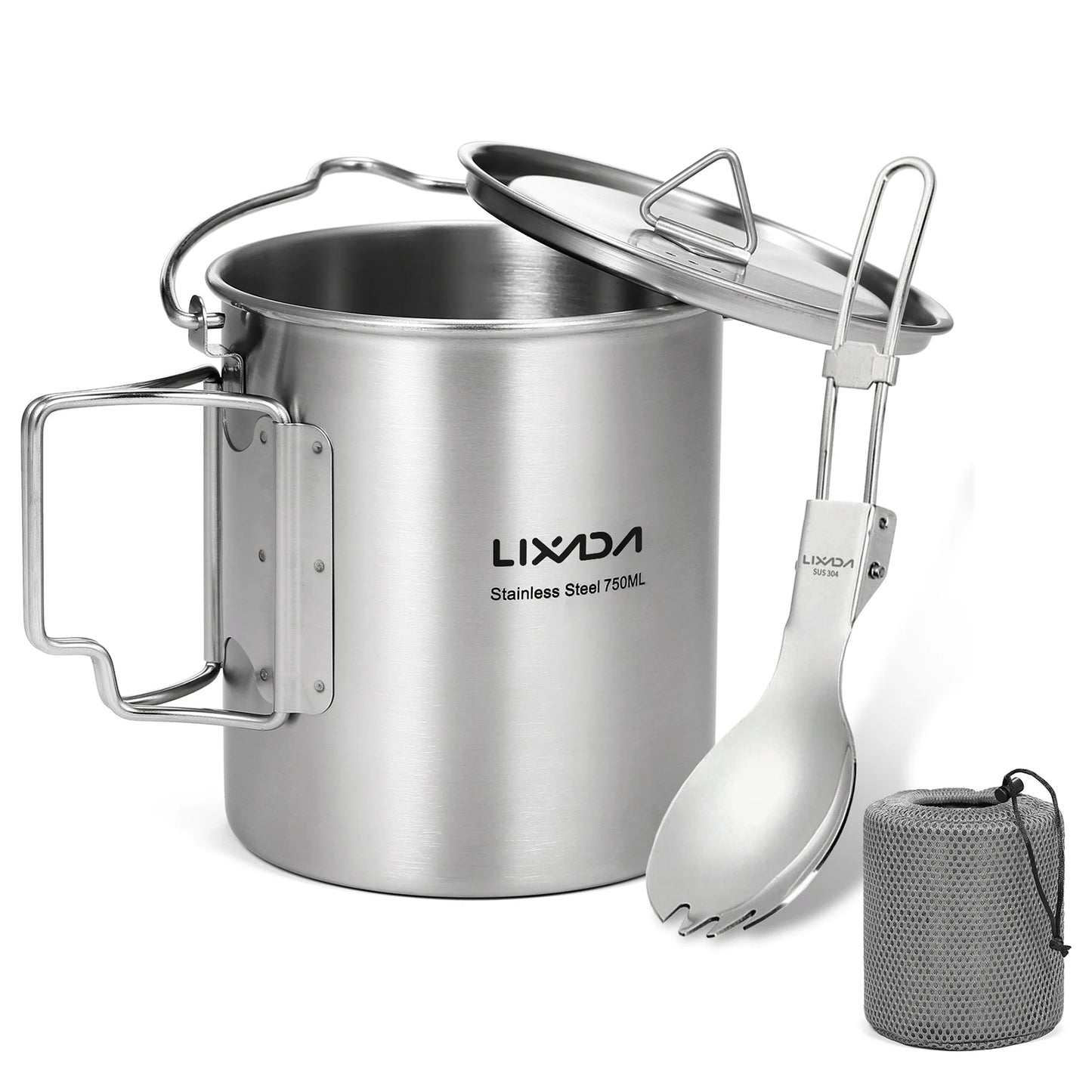 Lixada 750ml Outdoor Stainless Steel Water Cup Mug with Lid