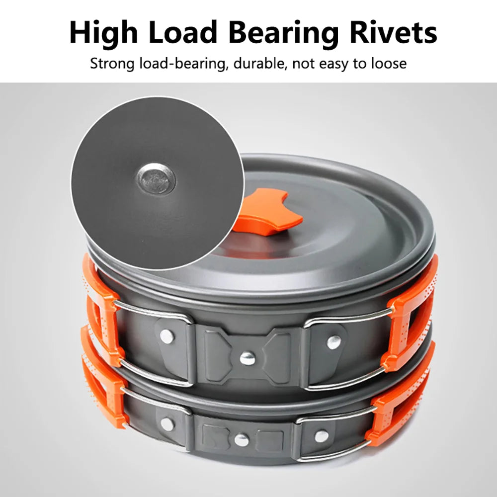 Camping Cooking set Teapot For 2-3 People Non-stick pots assorted sets
