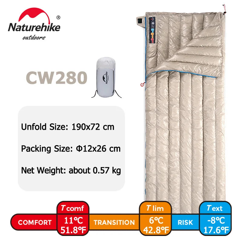 Naturehike Goose Down Sleeping Bag Ultralight Winter Waterproof