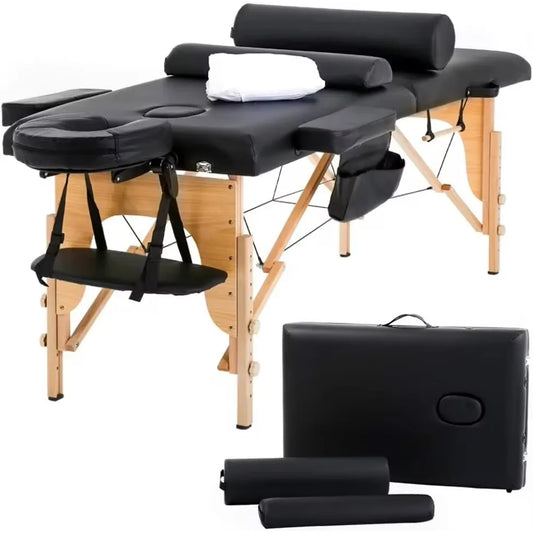Massage Table  73 inch Long, Height Adjustable Table W/Sheet Cradle Bolsters