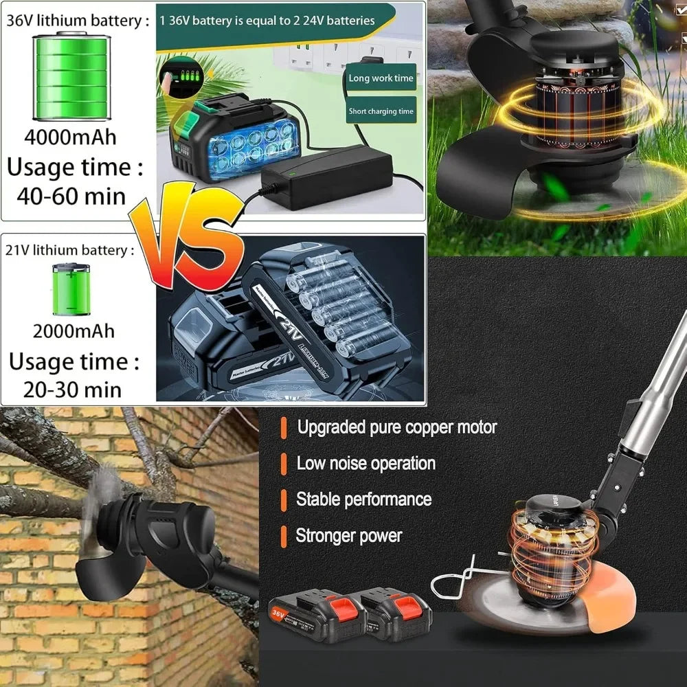 Battery Powered 24v Weed Wacker 3-in-1