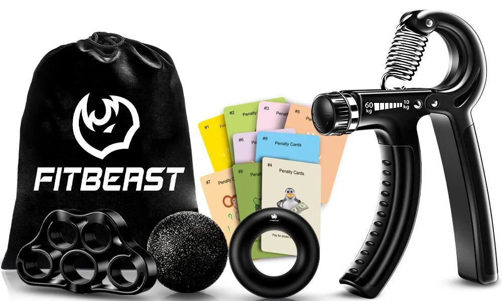 Grip Strengthener - 5 Piece Kit with Adjustable Resistance