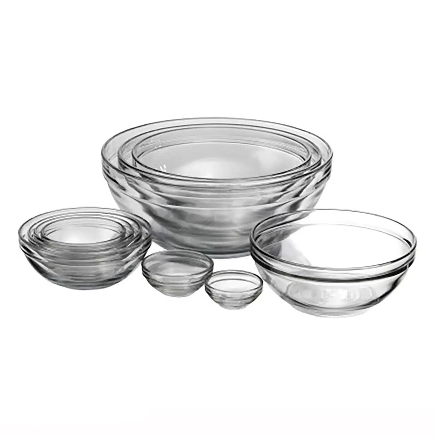 Glass Mixing Bowls 10 Piece Set  Tempered glass