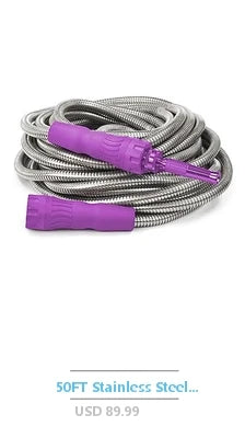 Flat Soaker Hose Garden 100ft 2Pack Cloth Efficient Watering Drip Hoses