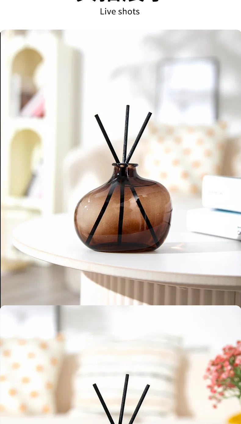 100ml aromatherapy reed diffuser set with fiber sticks and a glass bottle