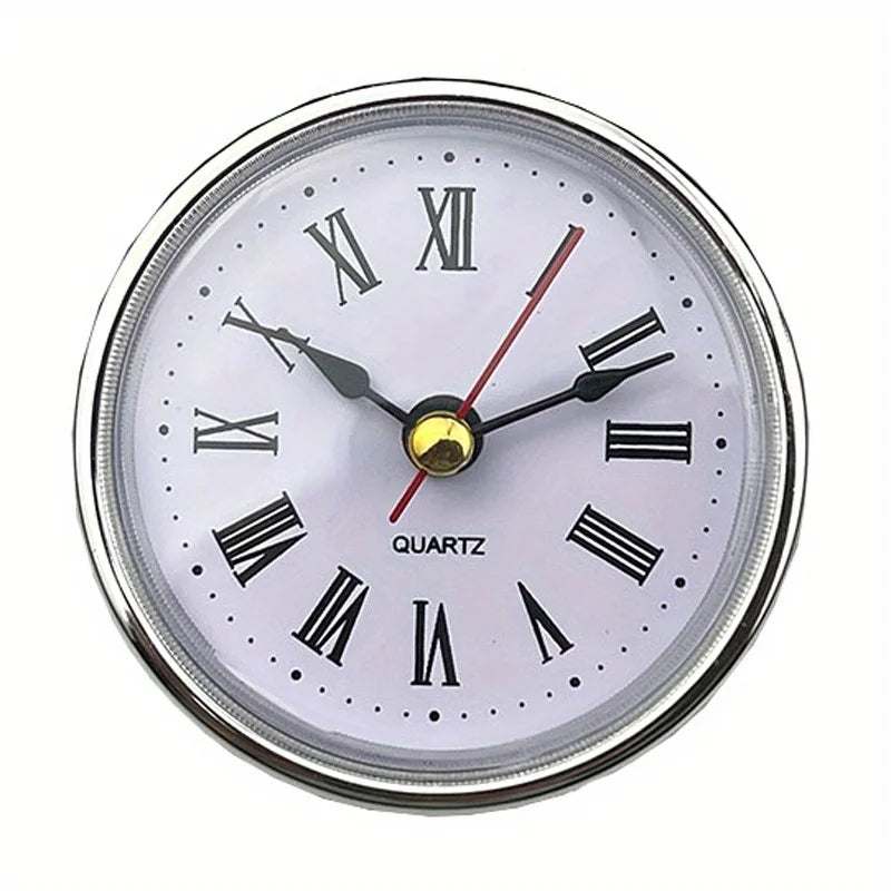 High Quality Classic Clock Craft Quartz Movement 2-1/2 Inch Round Clock Head Insert Roman Number Mayitr Little Clock