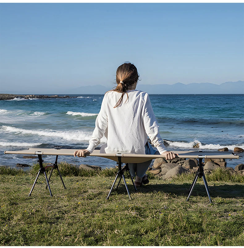 Camping Cot with Leg Extenders Ultralight Aluminum Alloy