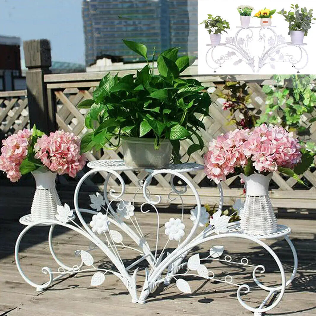 2PCS  Metal Plant Stand  for Garden Balcony Office