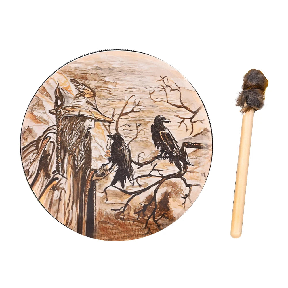 Handmade Fashion Alchemical Moon Drum  Sound Healing Tool for Spiritual Music Meditation