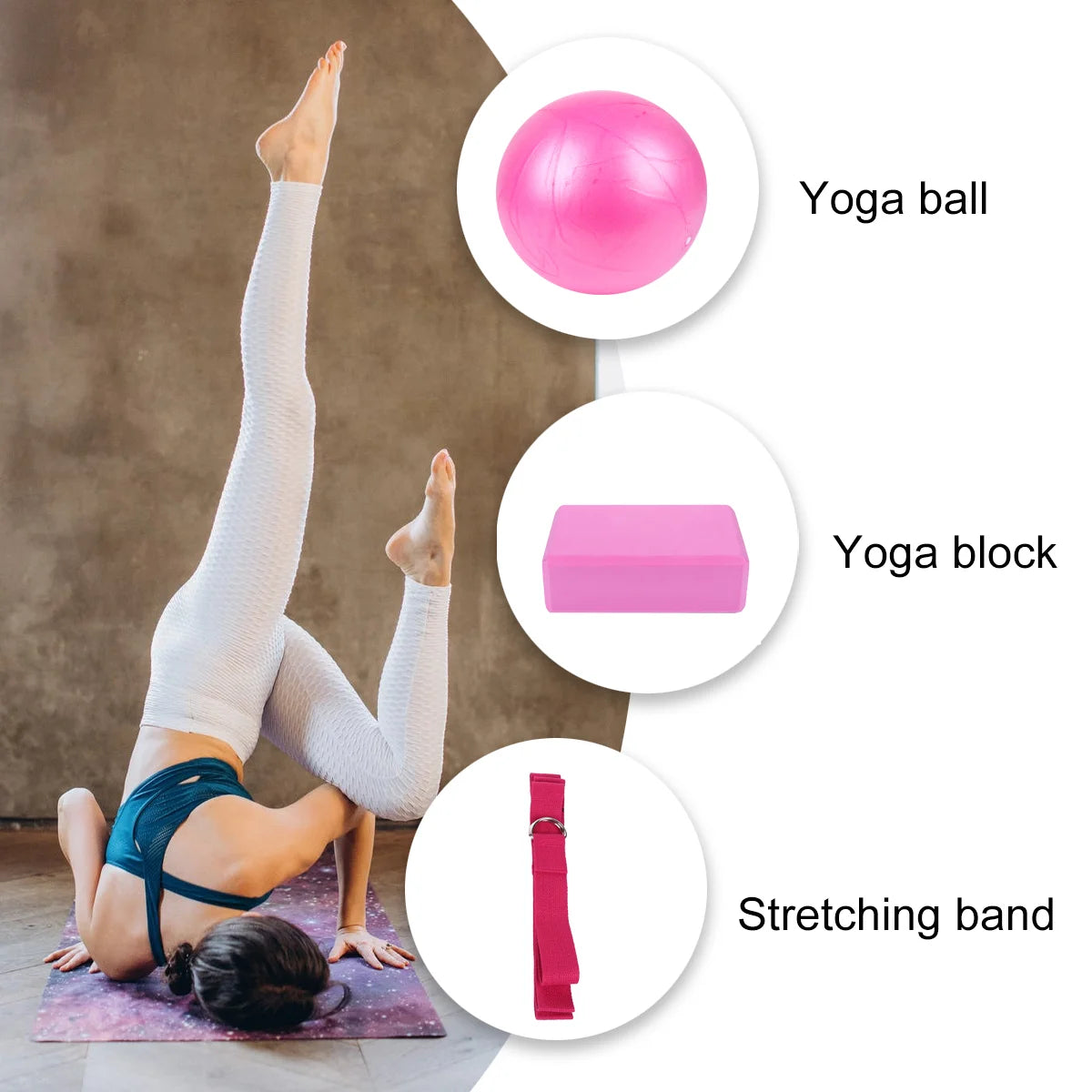 5 Pcs Elastic Bands for Fitness Sports Gym Resistance League to Exercise Exercises Yoga Home Ball