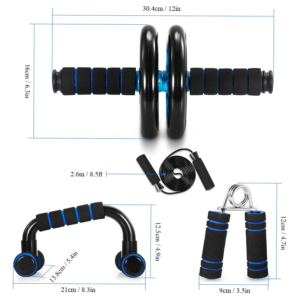 Healthy Abdominal Wheel 5-piece Fitness Equipment Set