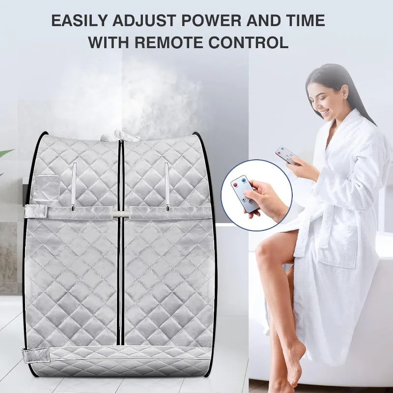 Portable Steam Sauna, 3L & 800W Steam Generator with Protection