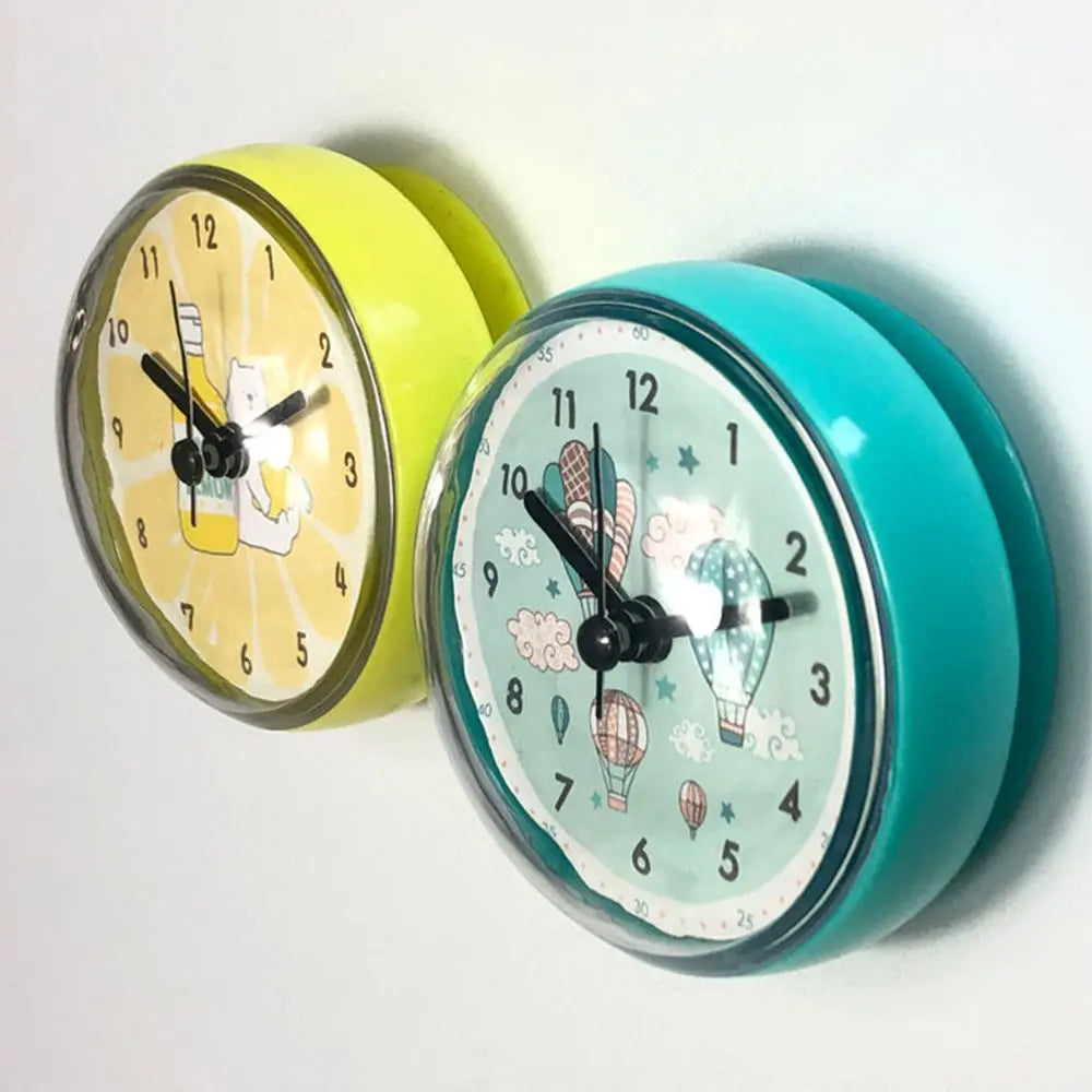 Mini Sucker Wall Clock Bathroom Anti-Fog Waterproof 7cm