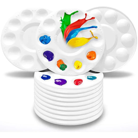 Paint tray palettes, plastic paint palettes for children or students to paint on school projects or in art classes
