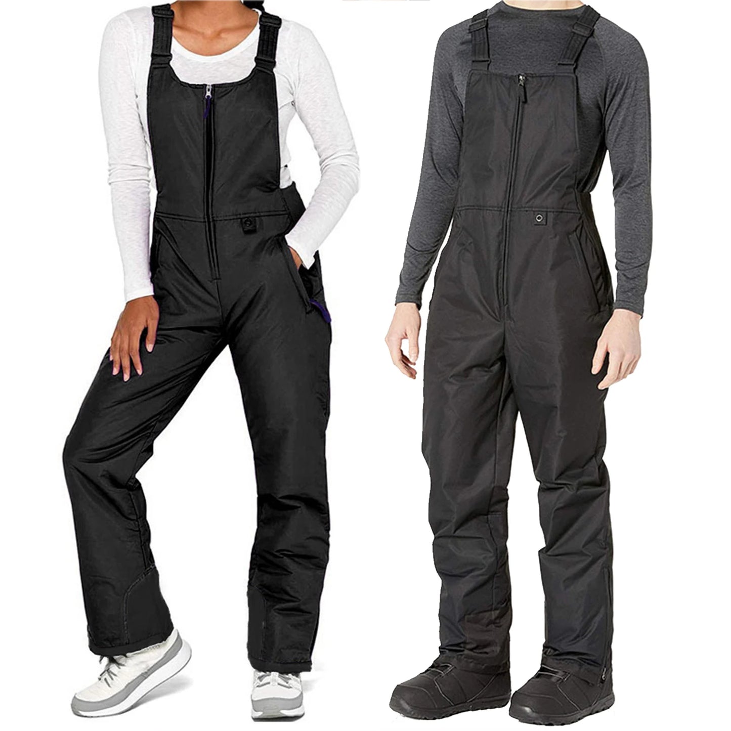 Insulated Ski Pants Overalls Ripstop  For Men & Women S-4XL
