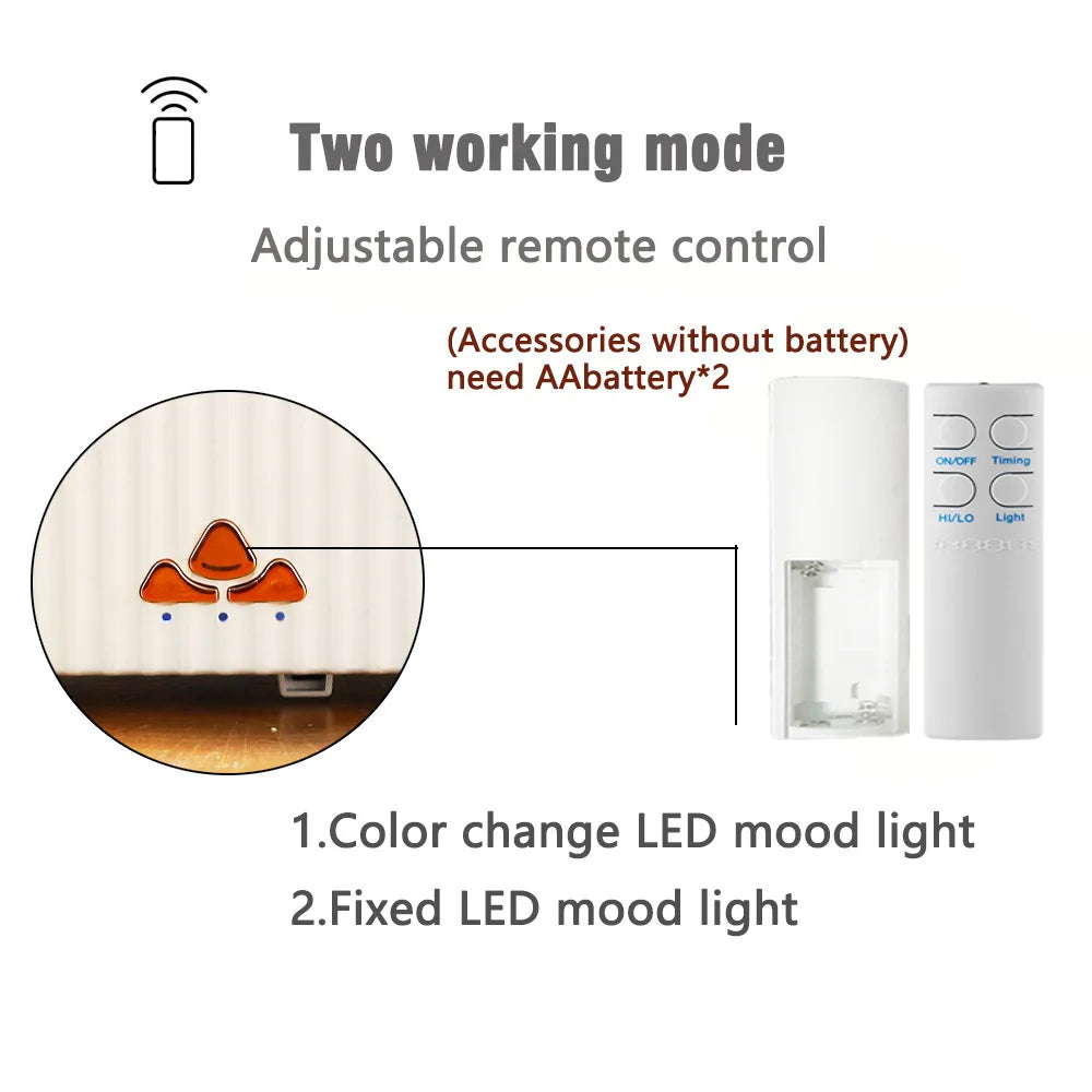 Essential Oil Diffuser Rain Drop Colorful Humidifier with Light and Crystal for Home Office Aromatherapy and Relaxation