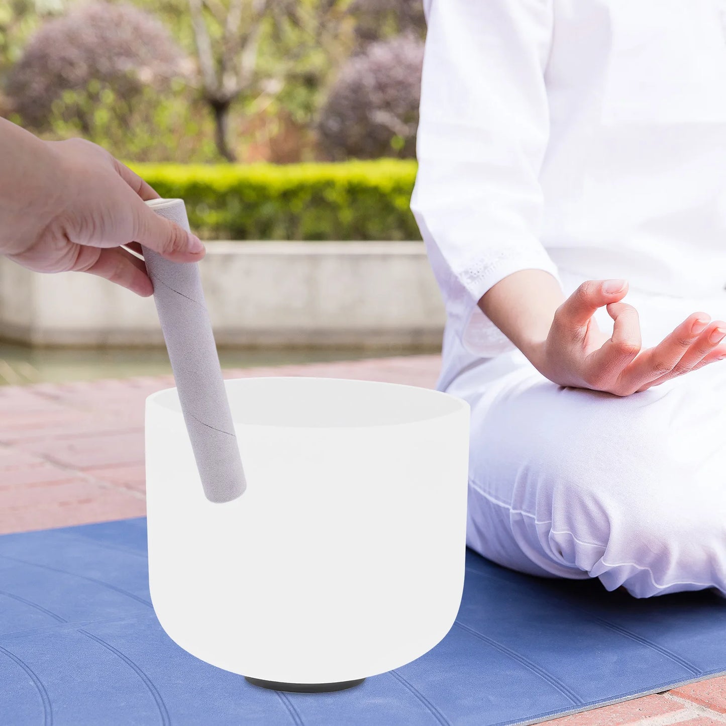 Crystal Music bowl 8 Inch Meditation Therapy Sound Healing Bath Singing Bowl Pressure Release