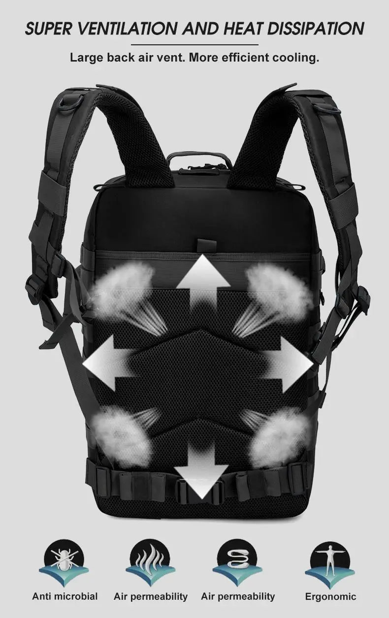 Tactical Backpack  Large Capacity Waterproof Multi-functional Bags