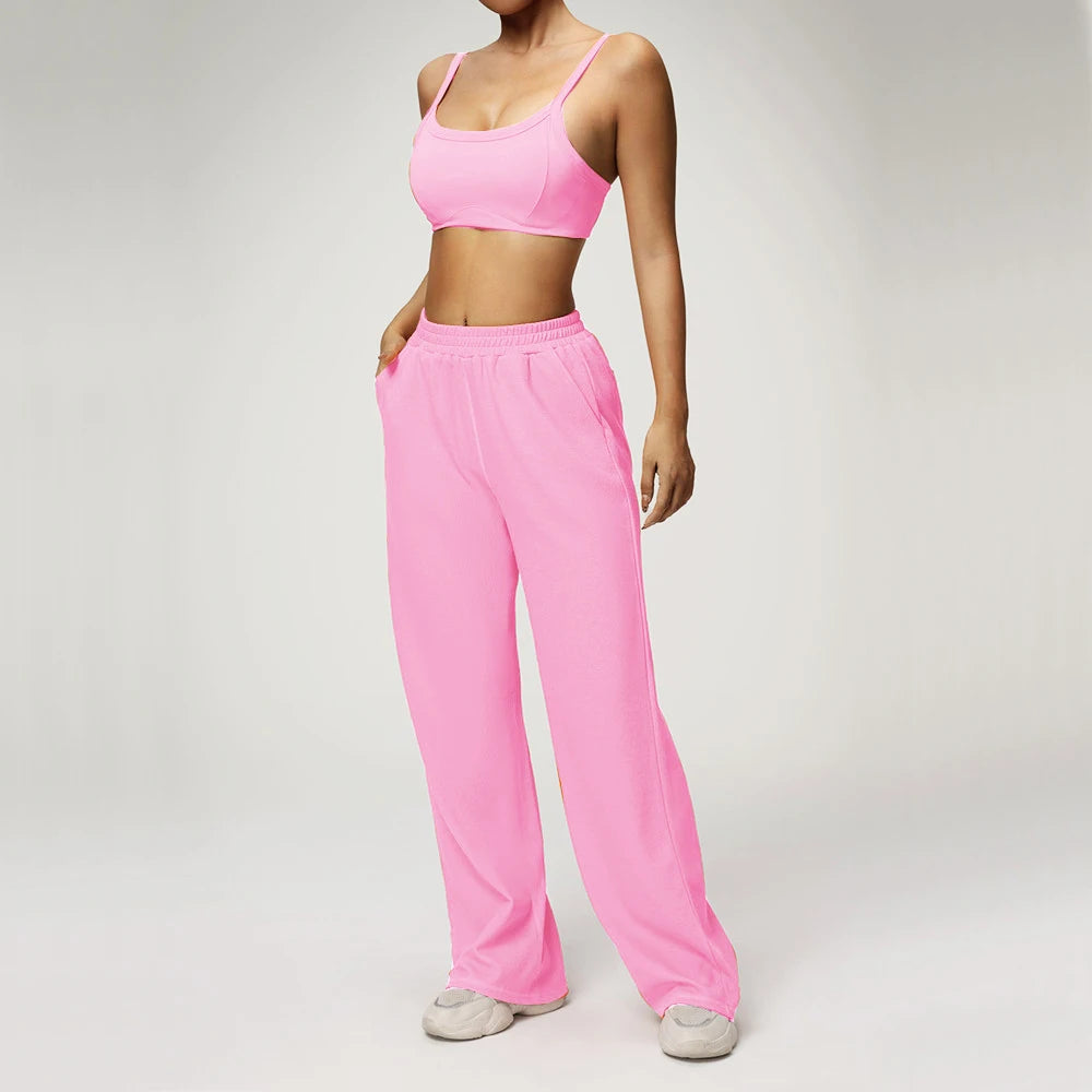 1/2PCS Loose Sweatshirt Yoga Set Gym Clothes Women Fitness