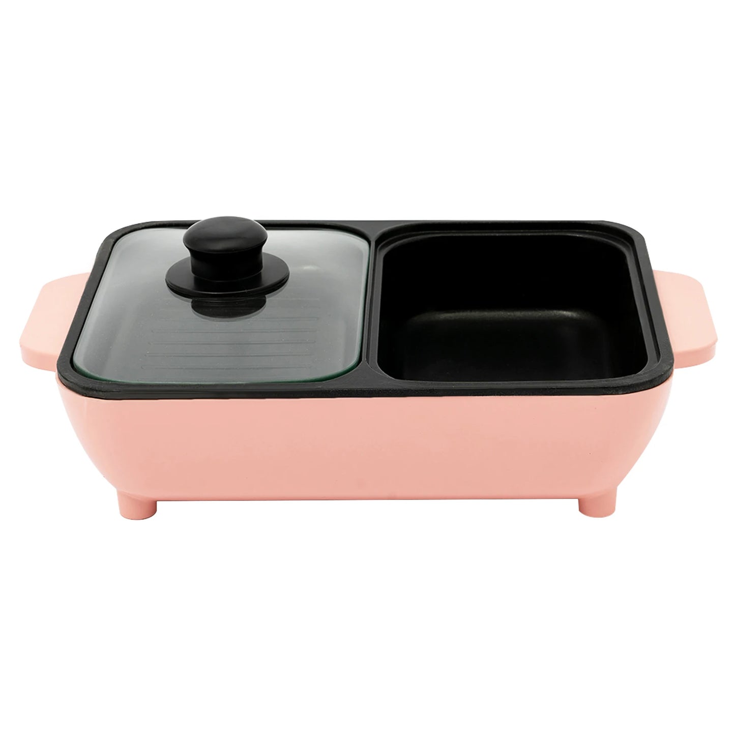 Electric Hot Pot With Grill Non-Stick Pan For Boiling Frying