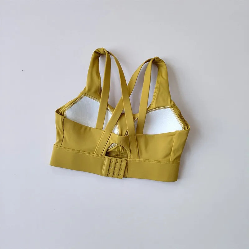 High-End Sports Bra Gym Push Up Bra Women High Impact Top