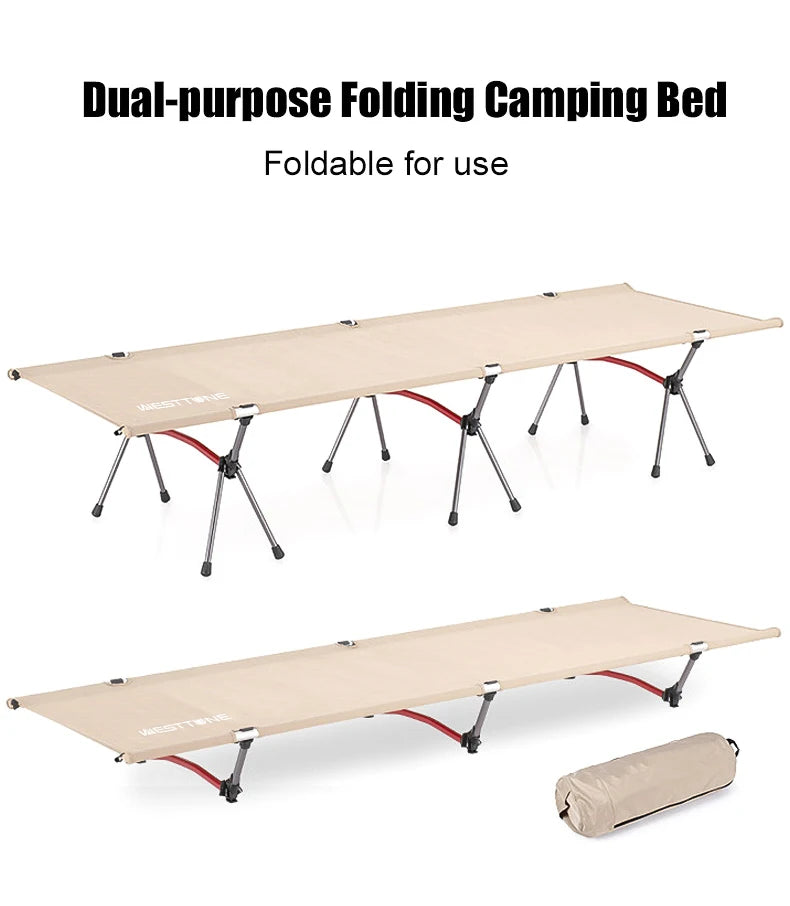Camping Cot with Leg Extenders Bed Ultralight Aluminum Alloy Sleeping Cot