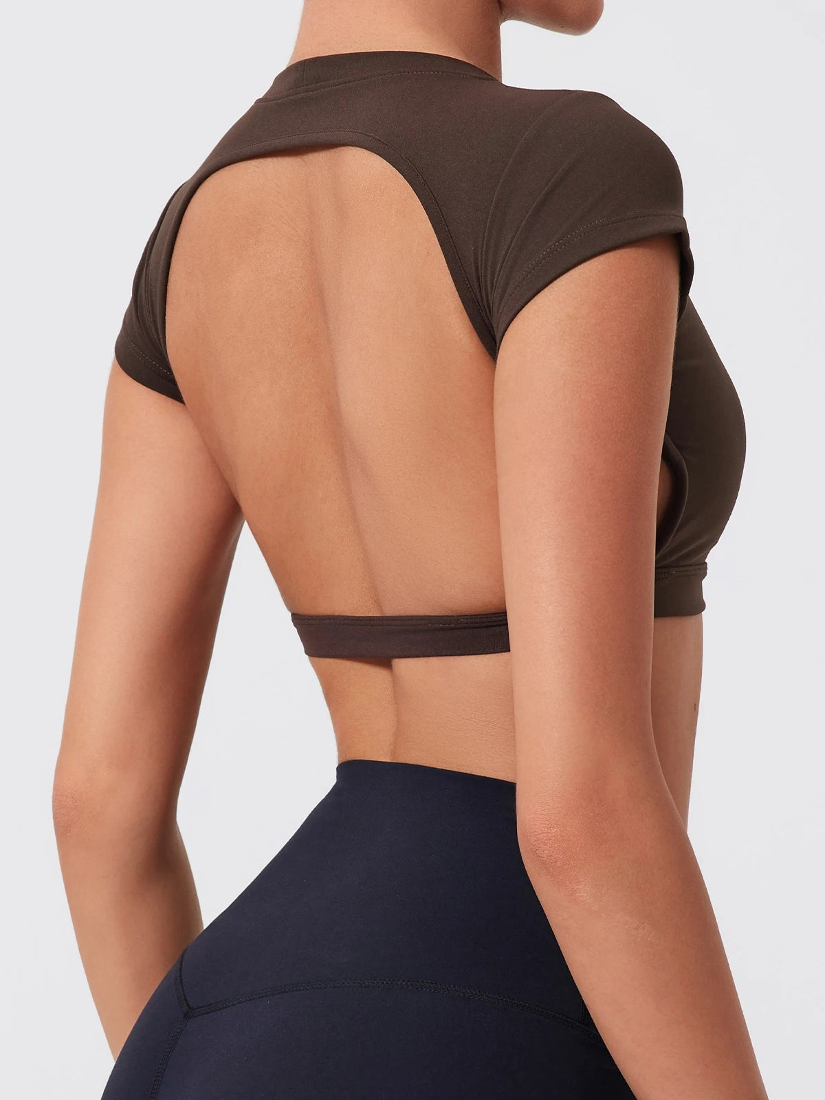 Ctenkevet Sports Short Top Women Fitness Yoga Wear Gym T-Shirt