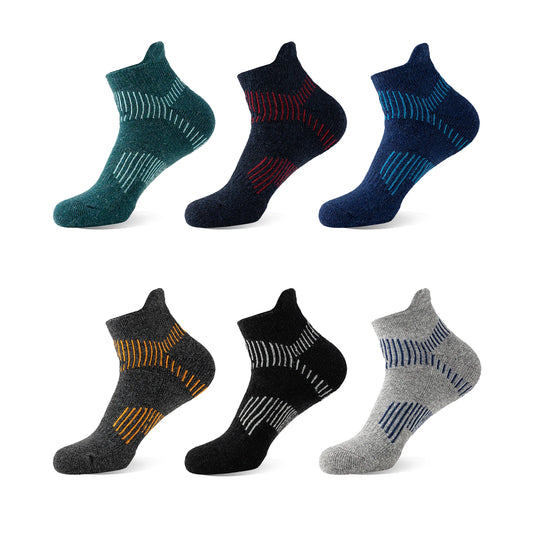 6 Pairs Merino Wool Ankle  Compression Socks