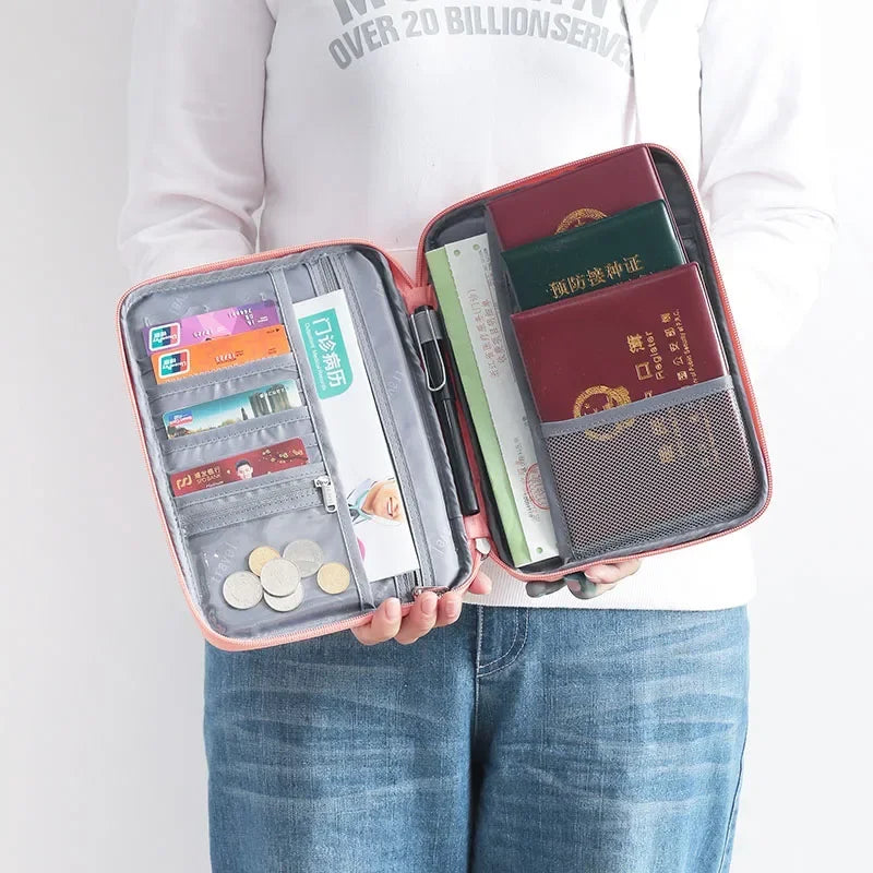 Women Multi-Function Waterproof Travel Passport Holder Cover