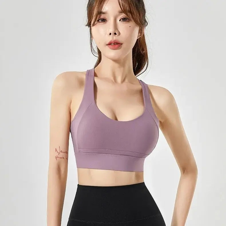 High-End Sports Bra Gym Push Up Bra Women High Impact Top