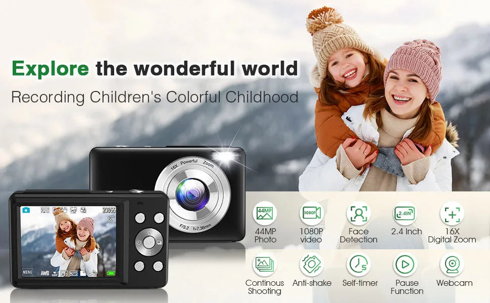 HD 1080P Digital Camera - Perfect for Kids and Beginners