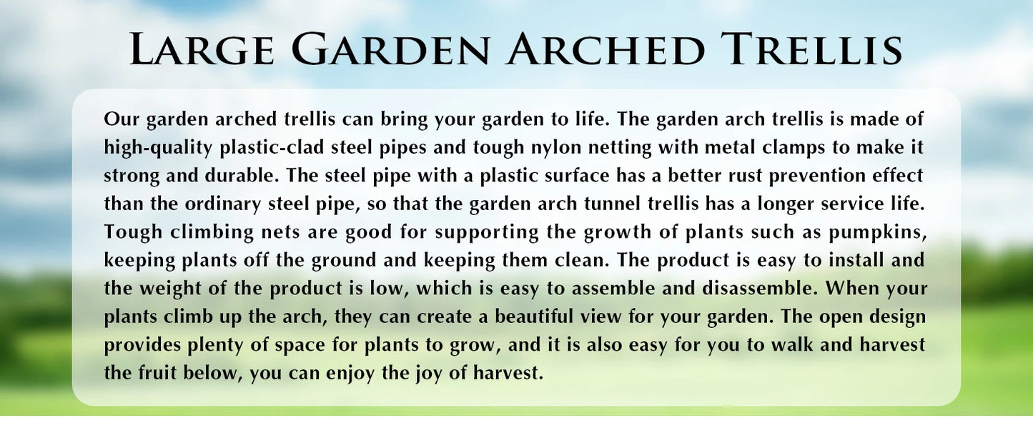 Garden Arch Trellis For Climbing Plants And Vines Decor