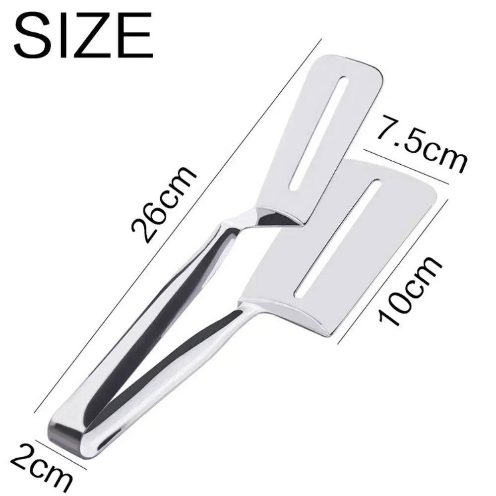 JJYY Stainless Steel Multifunctional Spatula Clip Tongs
