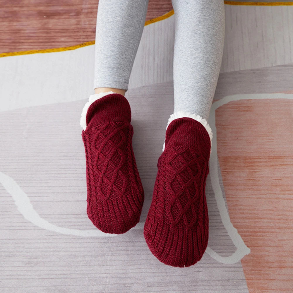 Fleece Floor Socks Cozy Thermal Velvet Socks Indoor Warmth