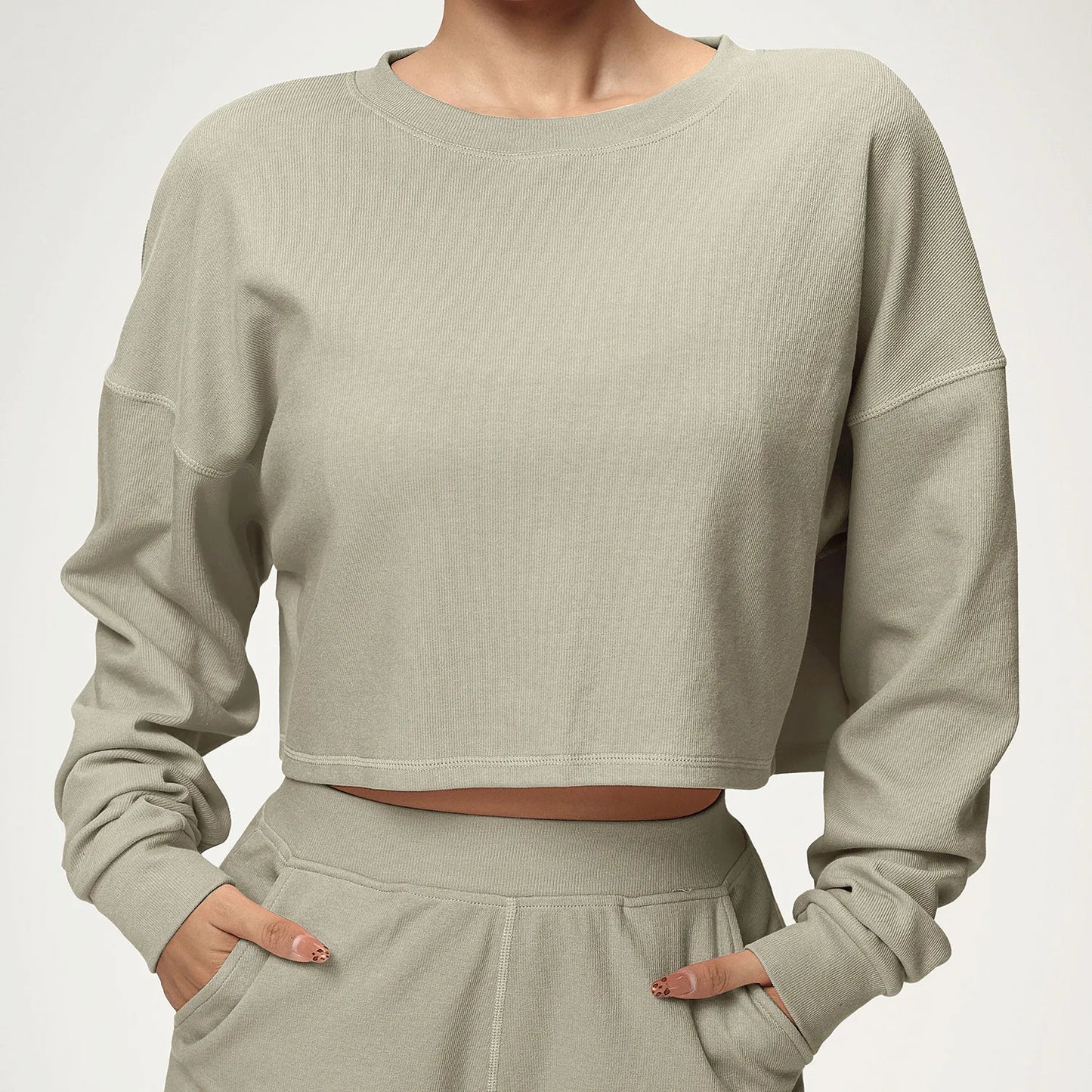 1/2PCS Loose Sweatshirt Yoga Set Gym Clothes Women Fitness