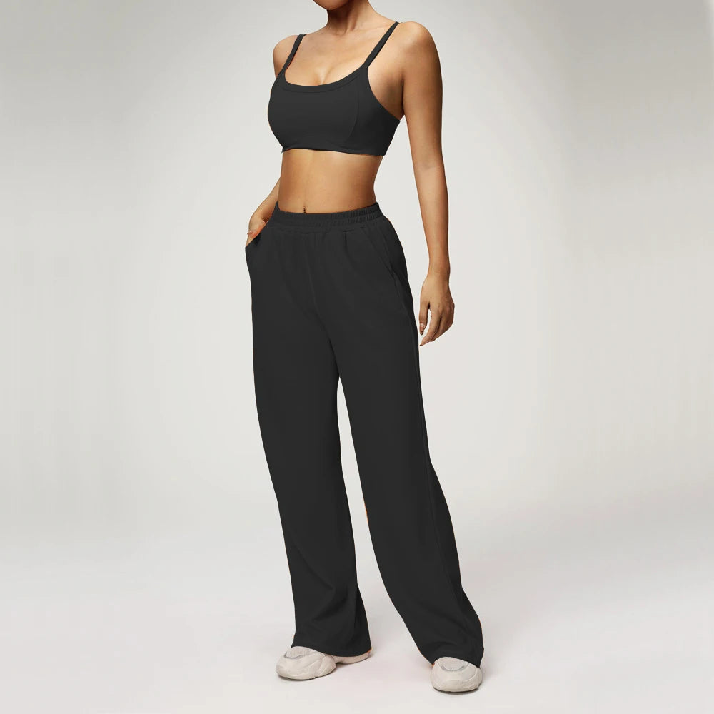 1/2PCS Loose Sweatshirt Yoga Set Gym Clothes Women Fitness