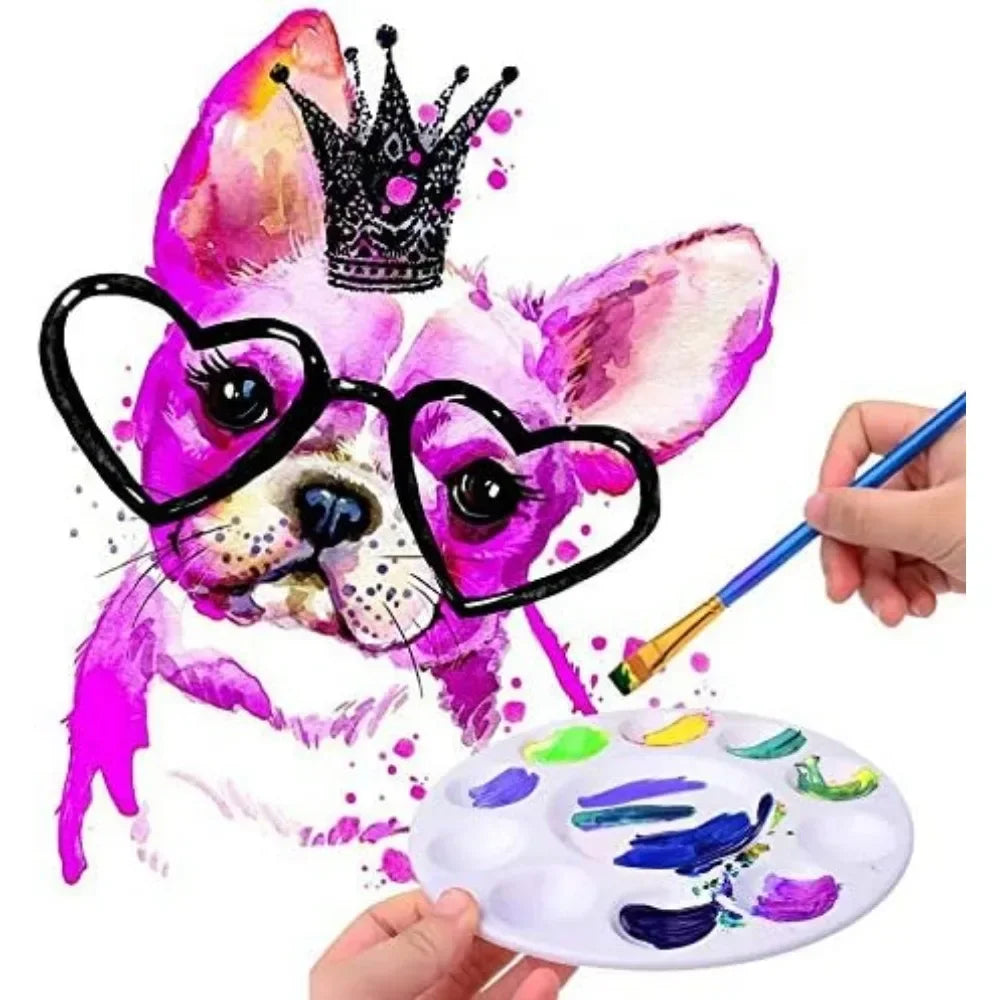 Paint tray palettes, plastic paint palettes for children or students to paint on school projects or in art classes