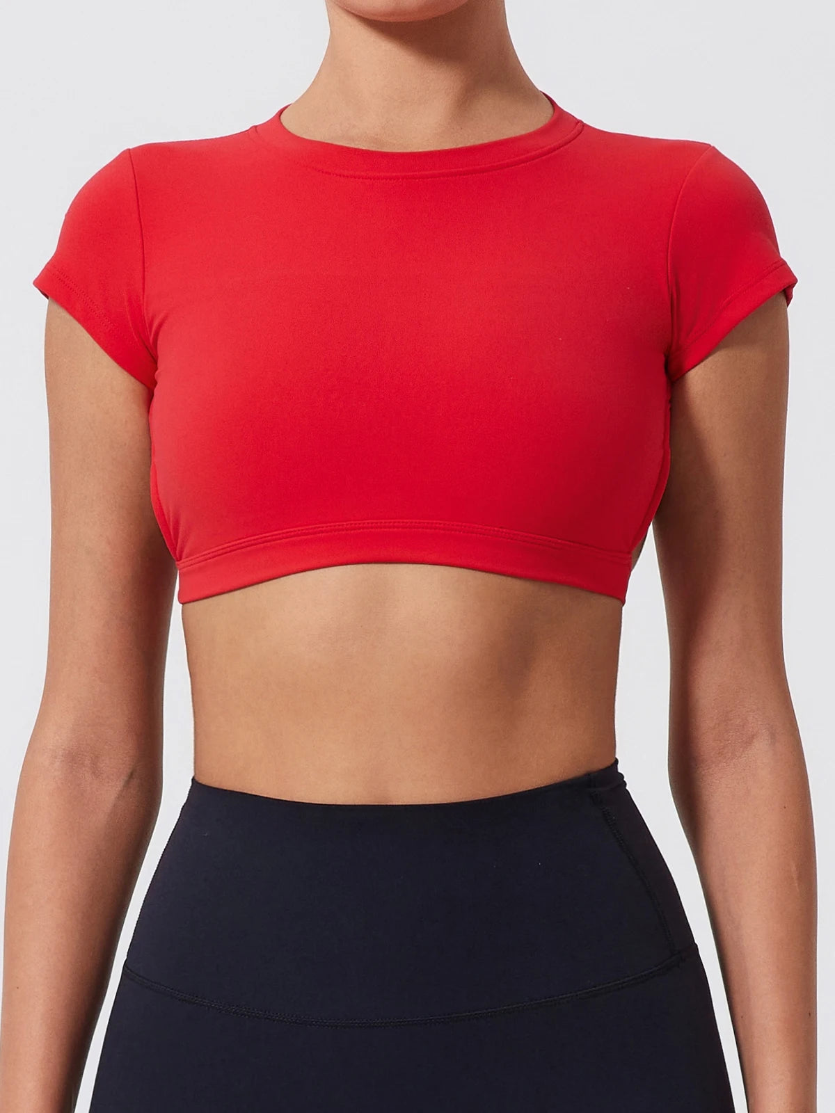 Ctenkevet Sports Short Top Women Fitness Yoga Wear Gym T-Shirt