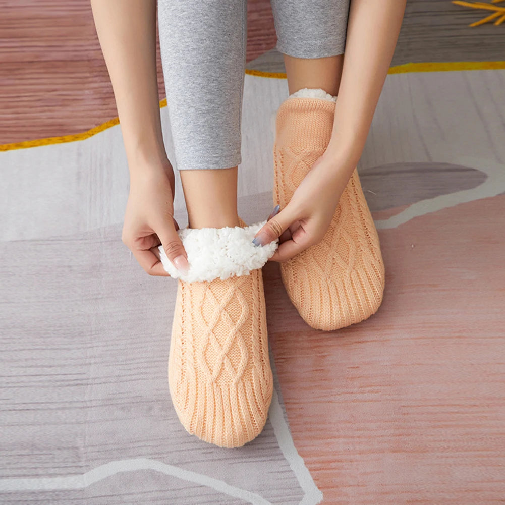 Fleece Floor Socks Cozy Thermal Velvet Socks Indoor Warmth