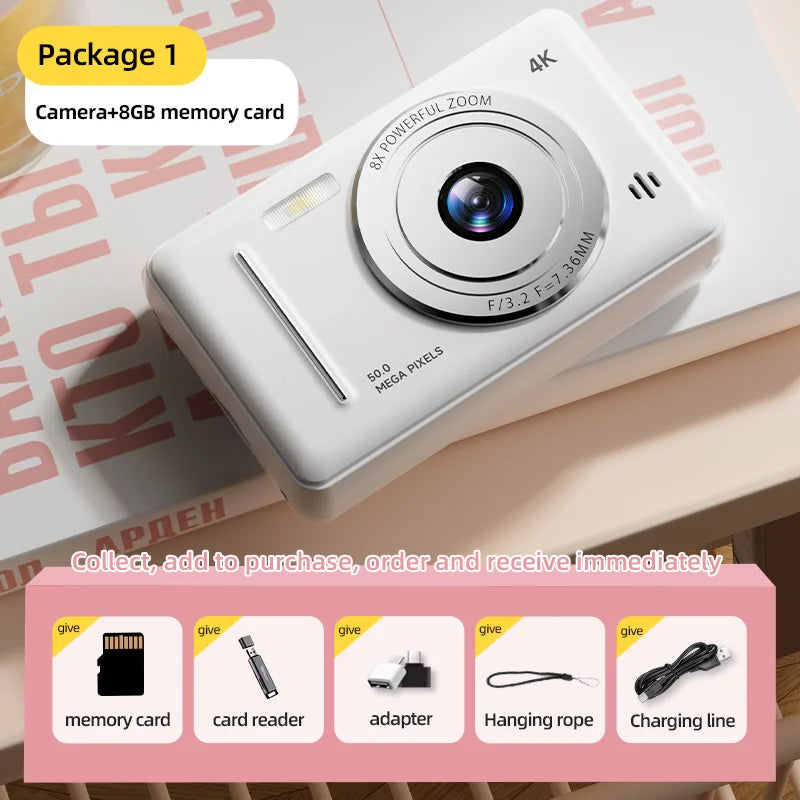 4K Retro CCD Portable Digital Camera