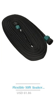 Flat Soaker Hose Garden 100ft 2Pack Cloth Efficient Watering Drip Hoses